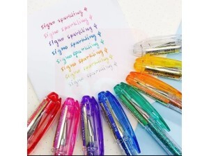 Caneta Signo Glitter Gel Spakling Prata