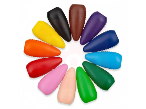 Giz de Plástico – Caixa com 12 Cores